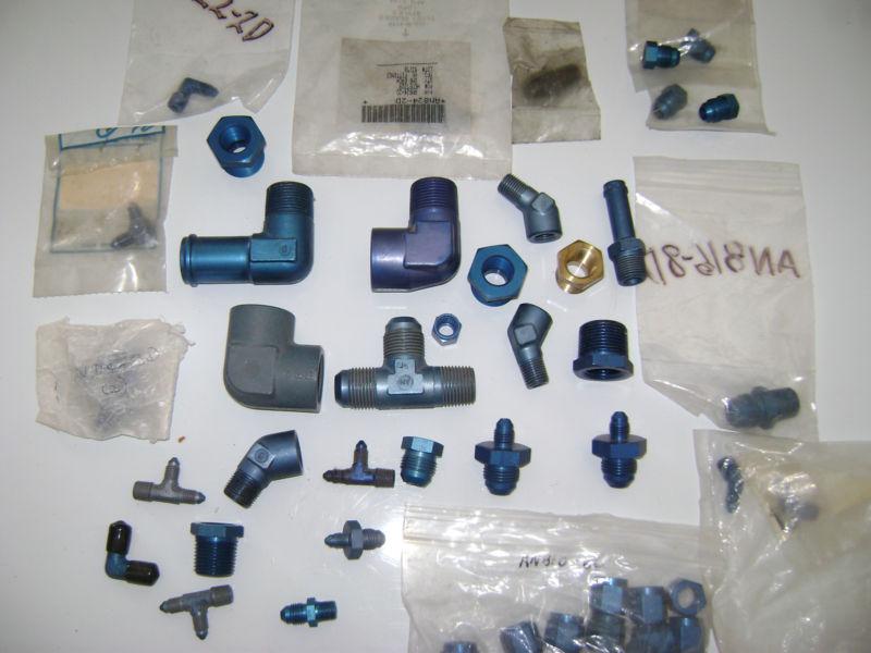 Aircraft  "an"  fittings   ( blue anidized )