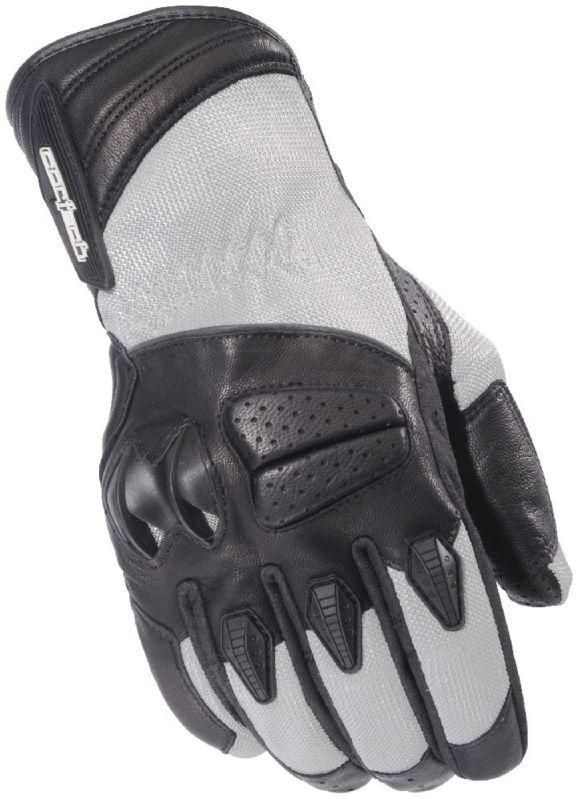 Cortech gx air 3 silver medium mesh leather motorcycle gloves med md gx-air