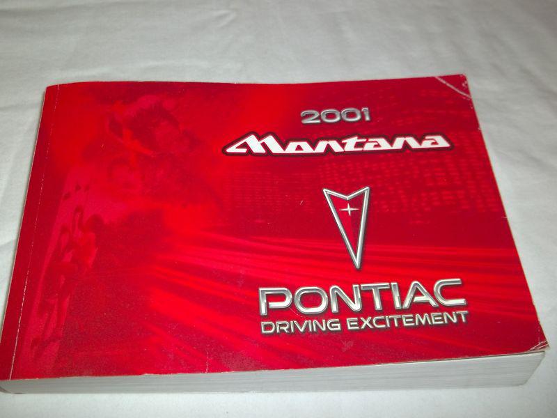 2001 pontiac montana owner manual./ free s/h / oem