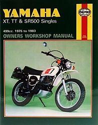 Haynes service manual for yamaha xt/tt/sr '75-'83