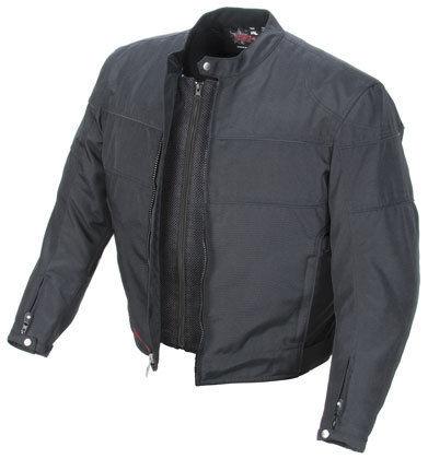Power trip jet black ii motorcycle jacket medium m