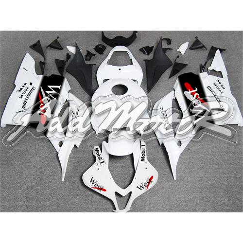 For cbr600rr 09-12 2009-2012 injection molded fairing west white zh1334