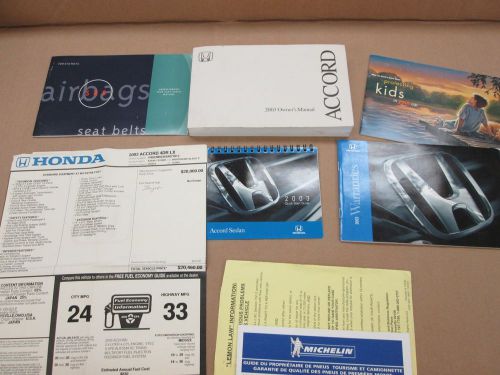 2003 honda accord owners manual with guides