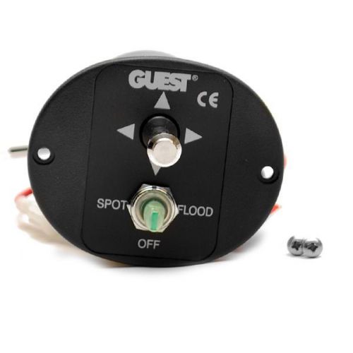 Guest 22240 black 2 3/4 inch boat spotlight / flood light joystick control