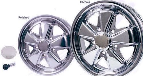 Fuchs wheels porsche 911, 912, triple chrome or polished, w/free valve stem