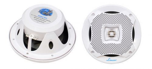 New lanzar aq6cxw pair 400 watts 6.5&#039;&#039; 2-way marine speakers (white color) pair
