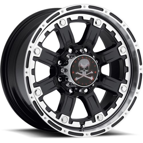 18x8.5 black american outlaw armour 5x150 +10 wheels open country at ii