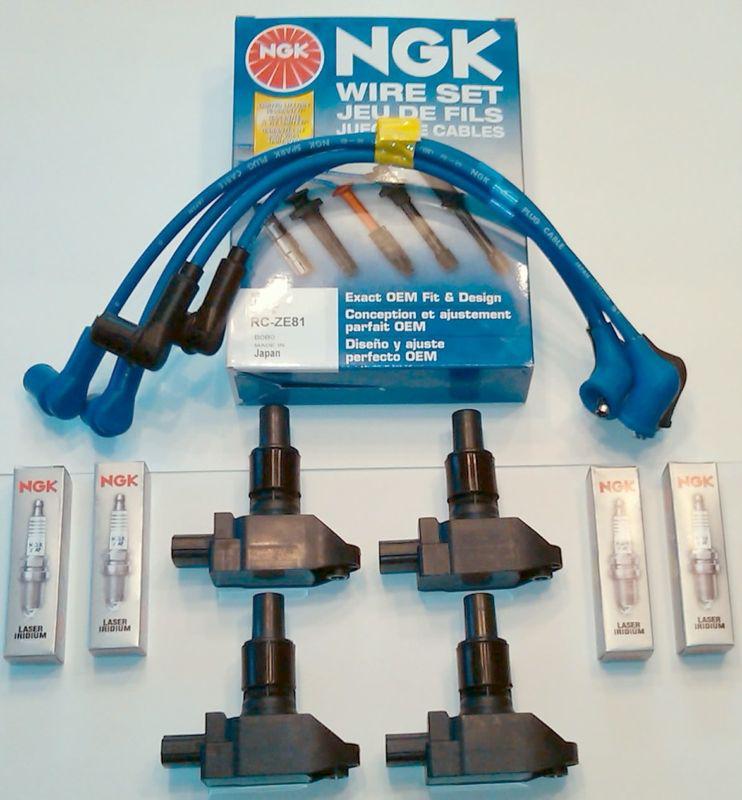 Oe mazda rx8 ignition coils (4),ngk spark plugs (4),ngk wire set euro canada uk