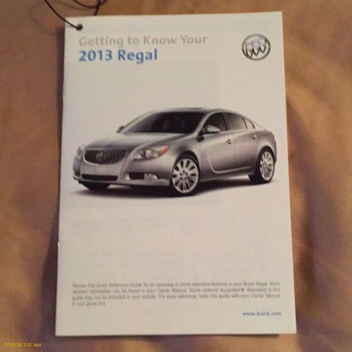 2013 buick regal owners manual kit