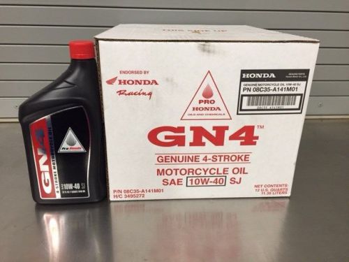 New genuine honda gn4 sae 10w40 motorcycle oil 1 case of 12 1 qt 32oz bottles
