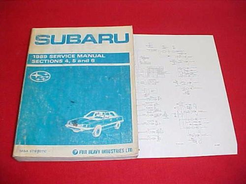 1989 subaru 1800 original shop service repair manual 89 w/ wiring diagrams vol 2