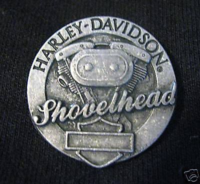 Harley-davidson shovelhead motor biker pin old skool