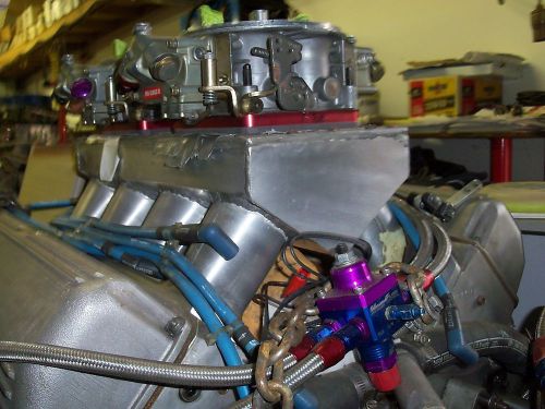 Bb chevy 500 cu in motor drag race engine  olds pro stock block  olds heads