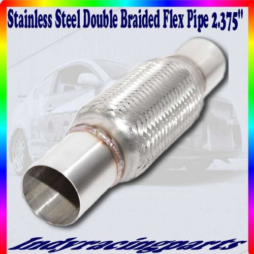 2 3/8&#034; ss flex pipe straight piping connector heavy duty