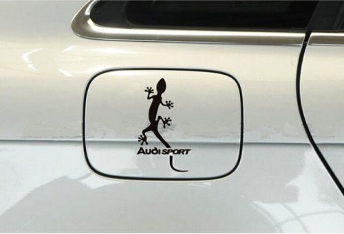 1pcs black gecko audi sport auto fuel tank decals stickers fit all audi models