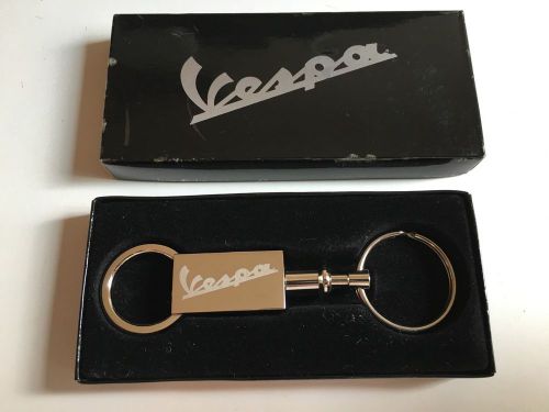 Vespa detachable 2-piece chrome keychain