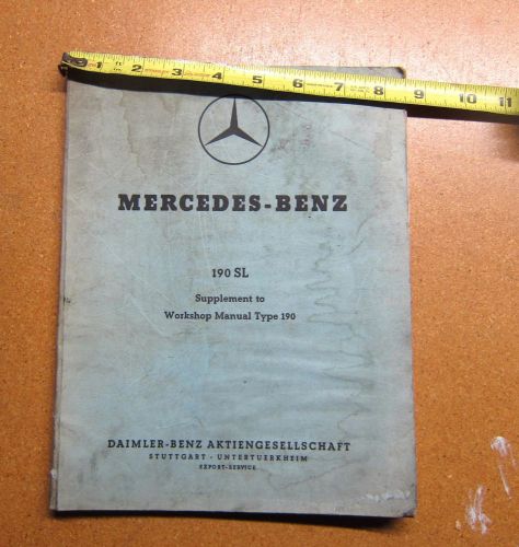 Vintage mercedes w190sl used workshop manual supplement