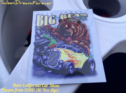 2000 14th annual big bear california hot rod car show metal plaque ford chevy