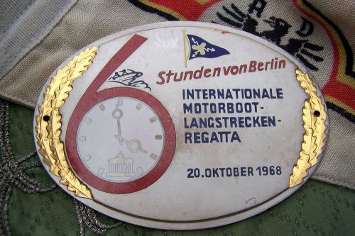 German speedboat motor boat racing badge motorboot regatta 1968 - berlin
