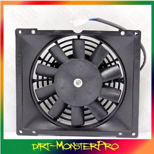Electric cooling fan slim radiator thermo fan pit trial dirt bike atv quad buggy