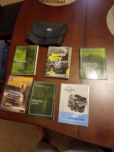 2012 ford super duty owners manual w/ case