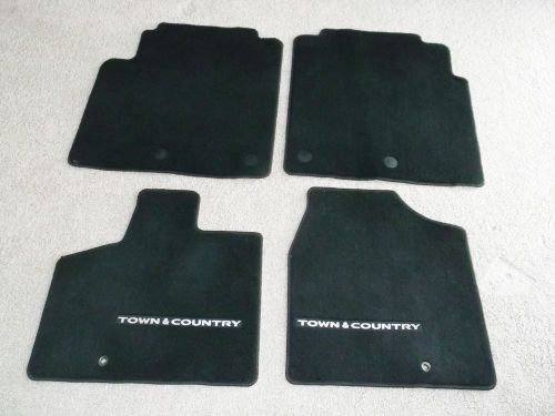 Chrysler town &amp; country oem front / rear black carpeted floor mats 2011 - 2016