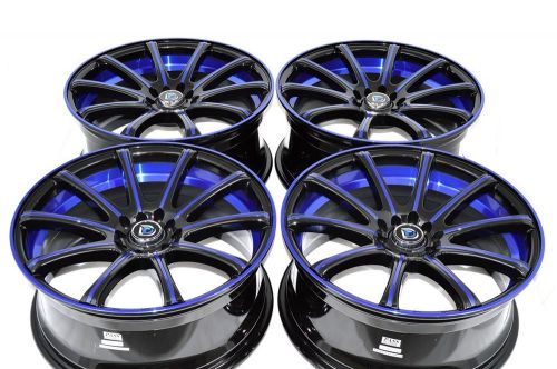18 blue wheels rims mks legend sebring avenger accord eclipse soul 5x100 5x114.3
