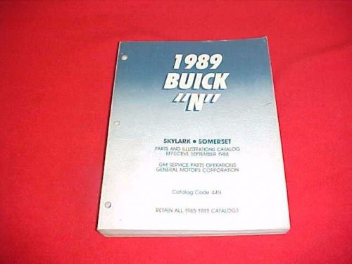 1989 buick skylark somerset original nos parts book catalog manual 89 factory