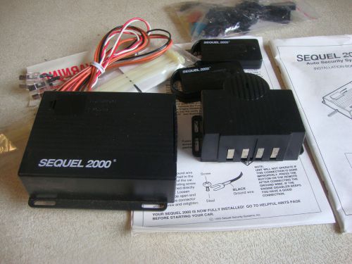 Sequel 2000 auto security system, fits 1980 thru 1995 domestic &amp; import vehicles