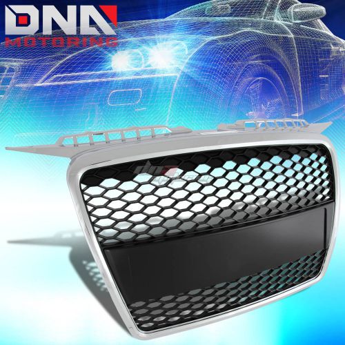 For 06-08 audi a3 8p rs chrome plastic front sport replacement mesh grill guard