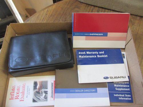 2006 subaru impreza user owner manual set with case 06