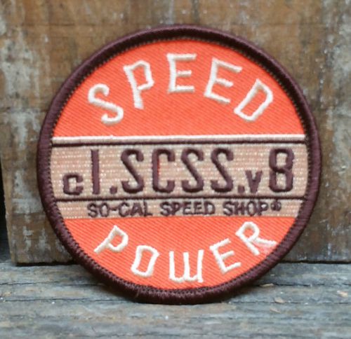 So cal speed and power shop patch rat hot rod flathead custom jacket hat sew on