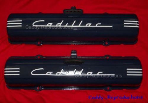 1949 - 1957 cadillac valve cover decal pair set 49 - 57 white