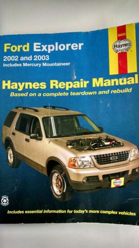 Haynes manual 2002 and 2003 ford explorer