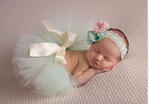 Newborn headdress flower+tutu clothes skirt baby girls photo prop outfits s3