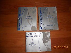 Oem 2005 ford lincoln aviator service shop repair manuals vol 1 &amp; 2 and wiring
