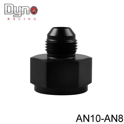 Dyno an10 female to an8  male reducer expander hose fitting adaptor kit black