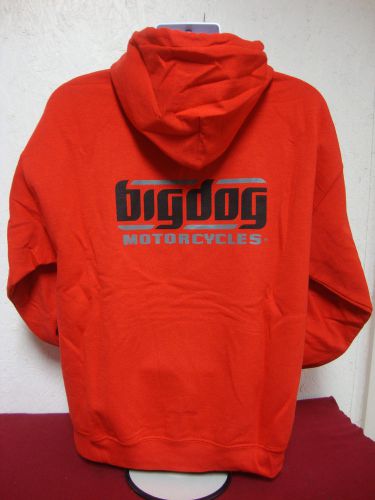 Big dog motorcycles x-large red sweatshirt signature logo  front/back design