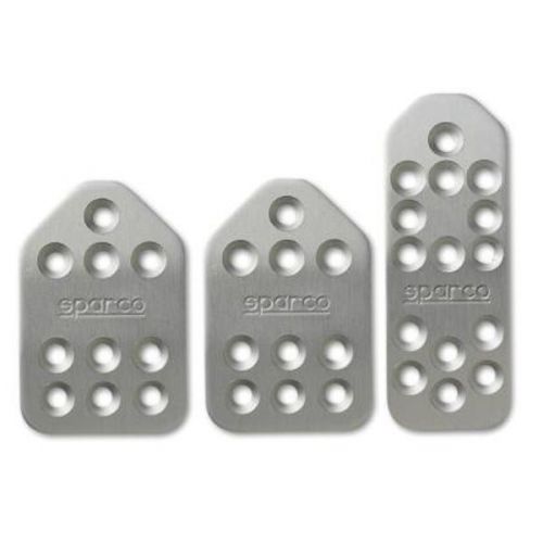 Sparco 037879bt01 piuma pedal set silver fits:universal 0 - 0 non application s