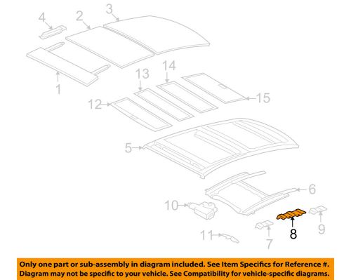 Lexus toyota oem 07-12 es350 sunroof-slide rail bracket right 6324333100