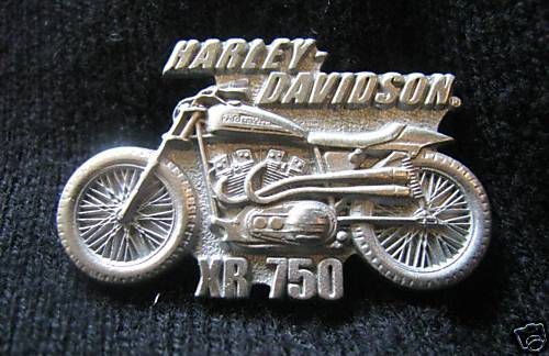 Harley-davidson motorcycle biker xr 750 vest jacket pin