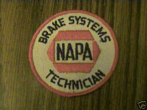 Vtg. napa brake systems technician co.work.patch