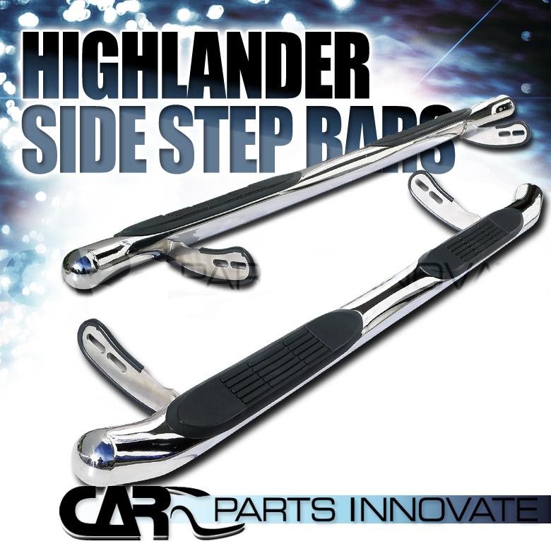 01-07 highlander 04-06 rx330 3" polished stainless steel side step nerf bars