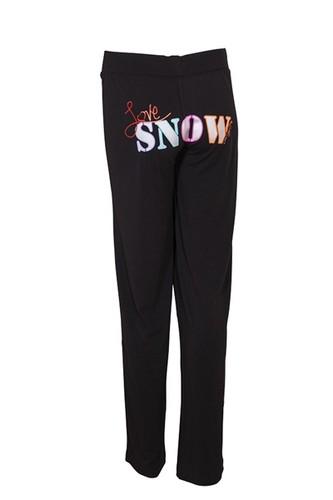 Divas snow gear ladies love snow yoga pants - black (2xl / 2x-large)