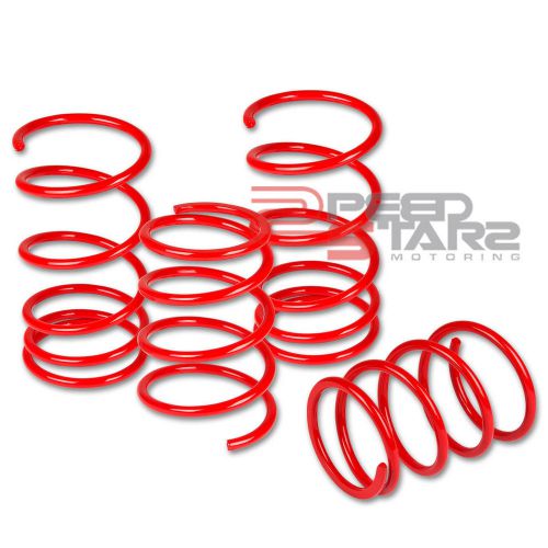 For 02-03 subaru wrx red lowering springs front/rear 1.5&#034;drop 280/230 lbs rate