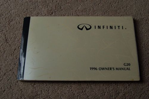 Owner&#039;s manual for 1996 infiniti g20 oem g20t factory owners