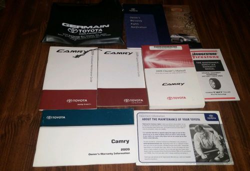 2009 toyota camry owners manual owner&#039;s guide with case complete