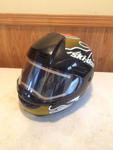 Nwot ski doo bombardier modular snowmobile helmet size medium m audio plug in