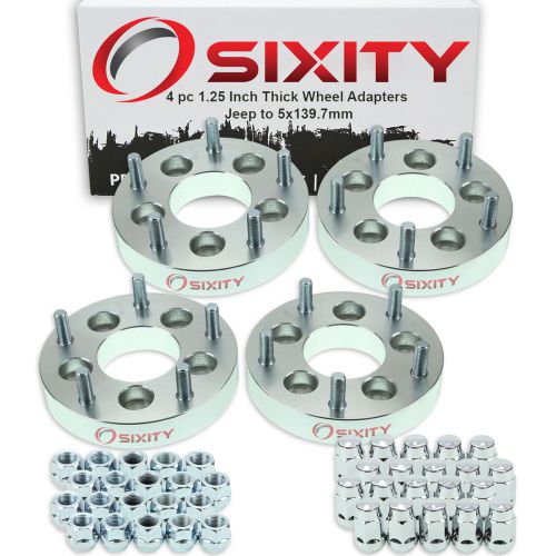 4pc 1.25&#034; jeep 5x114.3mm to 5x139.7mm wheel spacers adapters compass liberty me