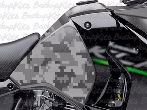 Kawasaki klr 650 full gas tank protection-pixel / decal / sticker / calcomania